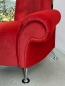 Preview: Asymmetric red velvet chair